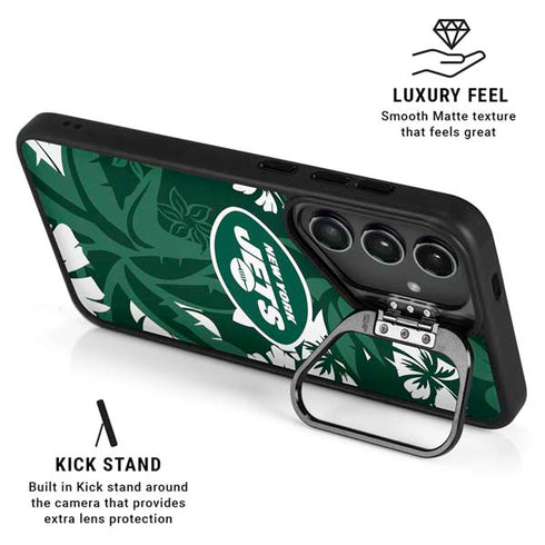 NFL New York Jets Tropical Print Galaxy S24 Plus Kickstand Case